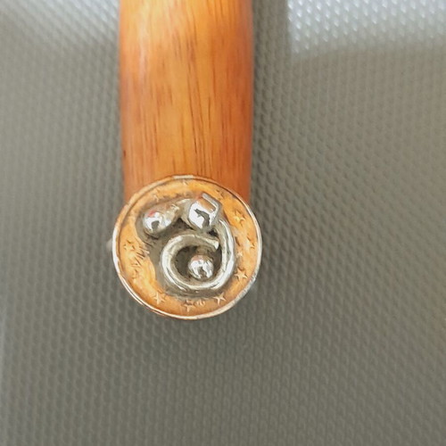 Handmade silver 925 ring with 5 cents coin adjustable