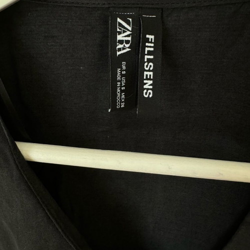 Zara dress used, black gray Tencel with buttons