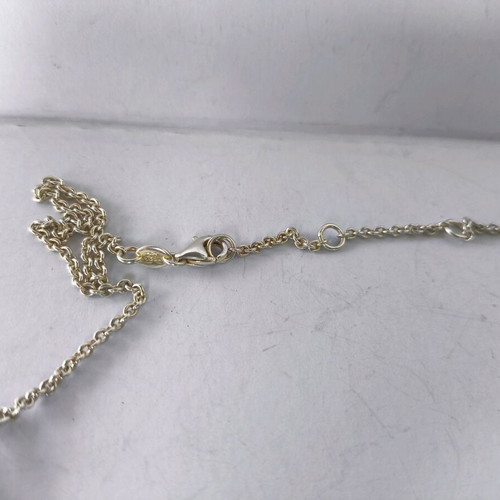 Links of London 925 silver necklace like new, 89 cm, with rose gold