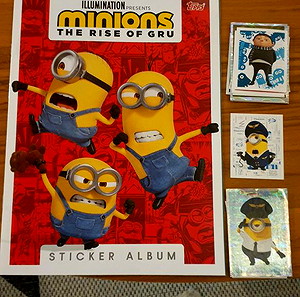 Minions άλμπουμ και 43 αυτοκόλλητα,Τopps,The Rise of Gru 2022