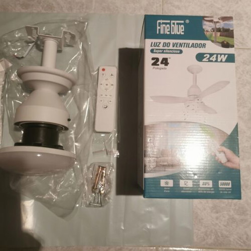 Ceiling fan Φ62cm with LED E27 lamp and remote control new