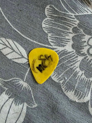 Dunlop Tortex πένα κιθάρας με υπογραφή του Dave Mustaine των Megadeth, κίτρινη .73mm
