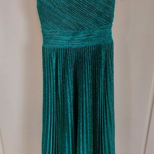 Abiye dress like new, one shoulder, emerald, Rich Girl Boudoir