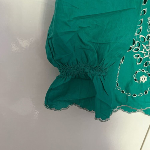 Julia Bergovich blouse airy summer like new, green turquoise size S