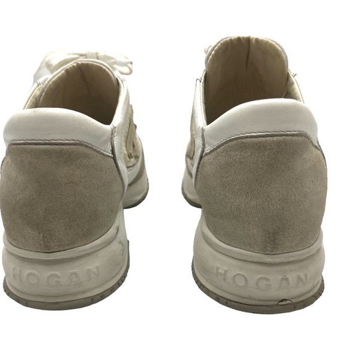 Hogan interactive sneakers used, beige and white, size 37
