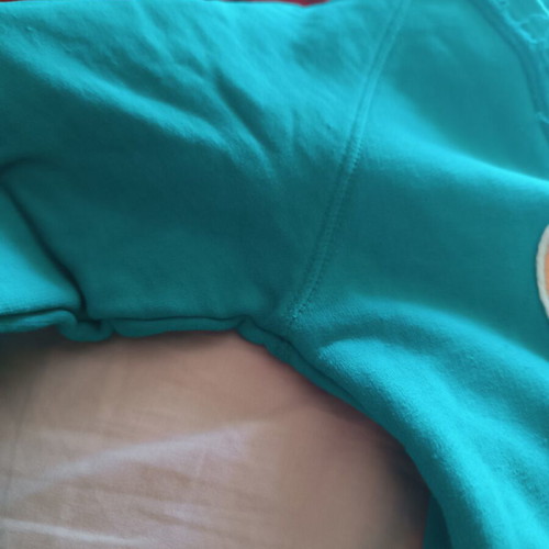 SugarFree turquoise V-neck long sweatshirt, small