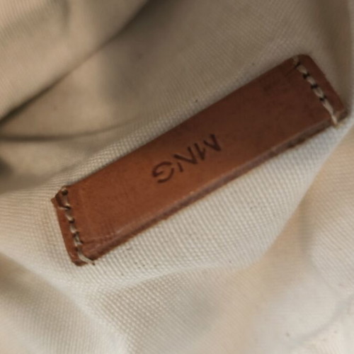 Mango straw shoulder and crossbody bag with leather details