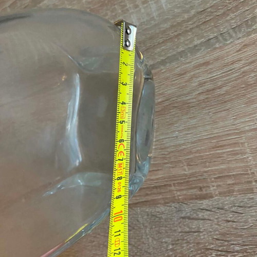 Krosno Glass modern transparent glass vase used, height 30cm