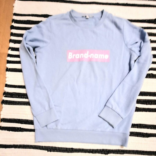 Tally Weil blue sweatshirt used, size Medium, unisex