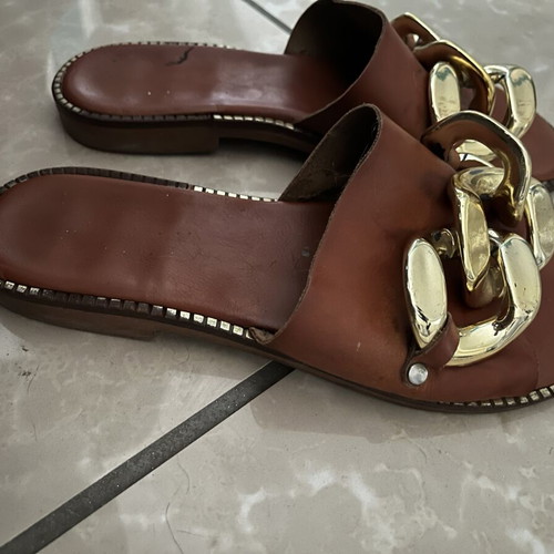 Brown sandals used, size 37