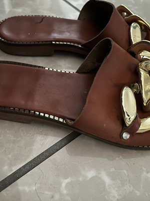 Brown sandals used, size 37