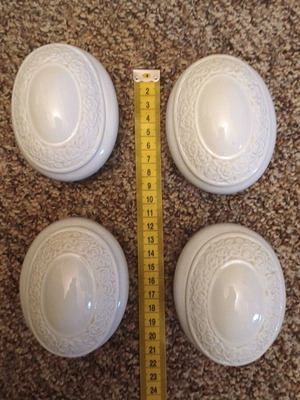 Jewelry boxes new, pack of 4, white porcelain