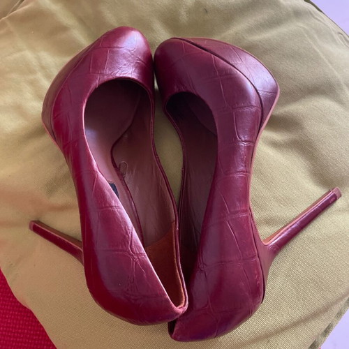 Zara burgundy heels used, size 37, cruise collection