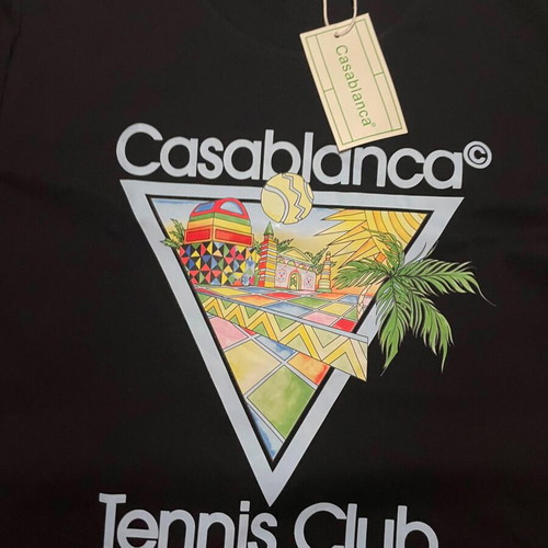 Casablanca Tennis Club T-Shirt, black, size M
