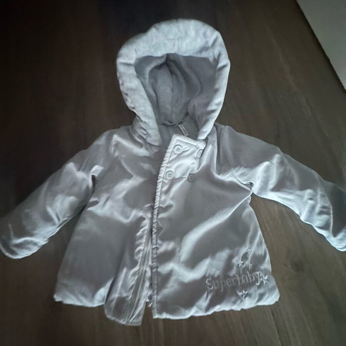 Baby jacket size 3 months 60 cm light gray like new