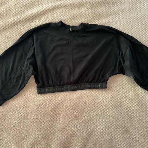 Crop top black blouse ASOS new, size M