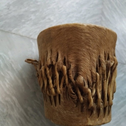Handmade small shamanic drum used, approx. 10cm diameter