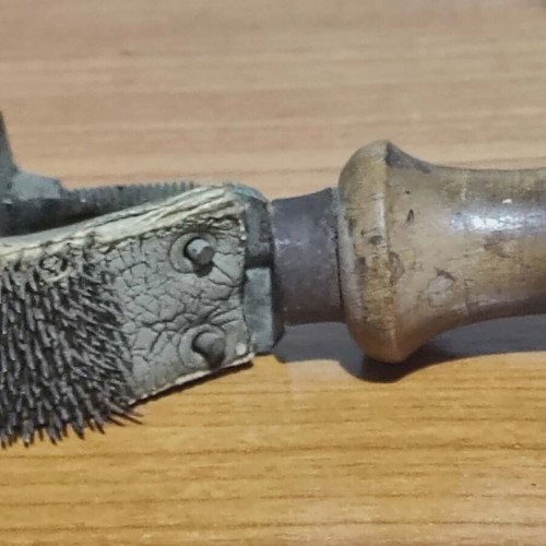 Tools and shoe lasts from old cobbler's shop used