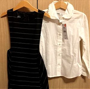 Φορεμα +πουκαμισο ασπρο/ μαυρο