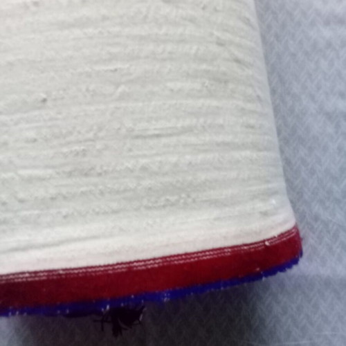 Traditional Argaleiou Fabric new, white with red-blue stripes
