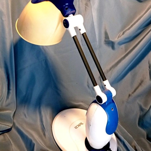 Telco desk lamp foldable blue and white, like new