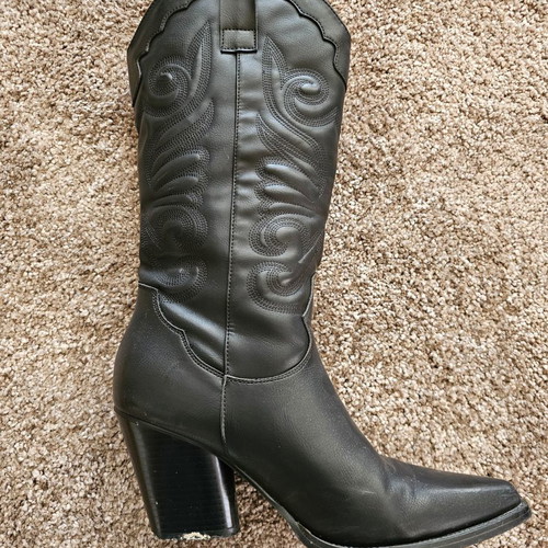Migato western boots used, black, 9cm heel, size 39
