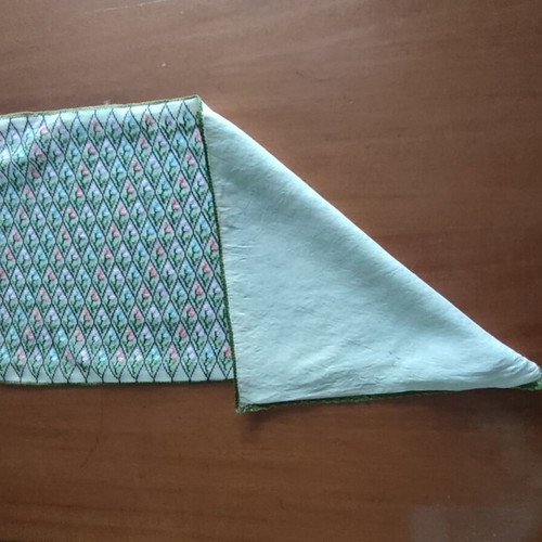 Vintage handmade table runner with embroidery