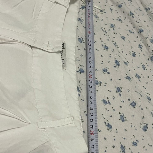 Moutaki high-waist white pants, size S