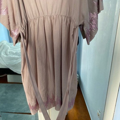 Naf Naf dress with sequin details like new, size XL, beige pink