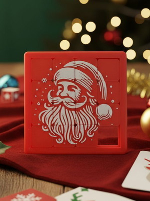 3D Printed Sliding Puzzle Santa Claus new