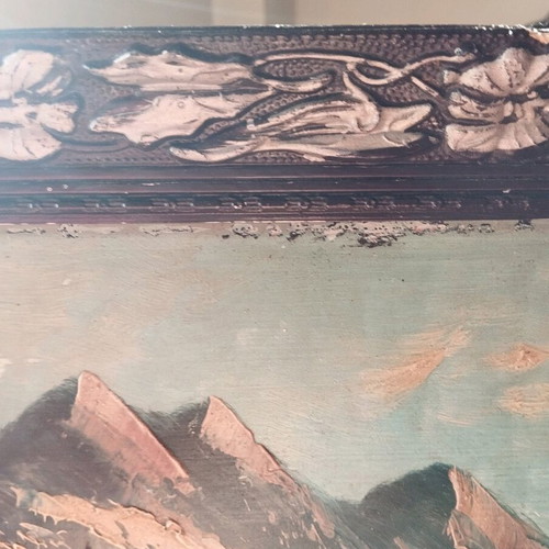 Old handmade painting frame used