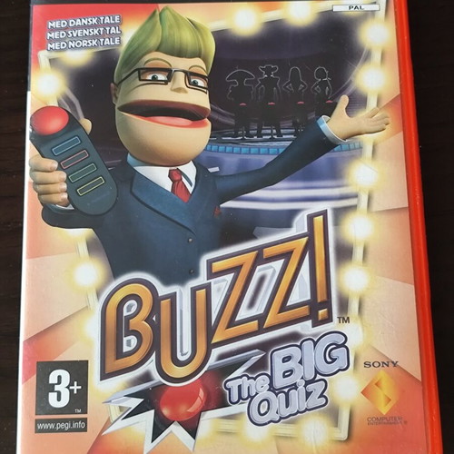 Buzz! The Big Quiz PS2 game used, Scandinavian edition