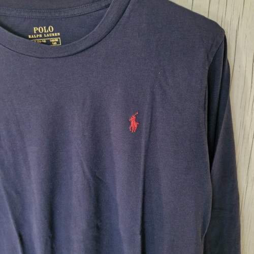 Ralph Lauren long sleeve shirt for boy like new, dark blue
