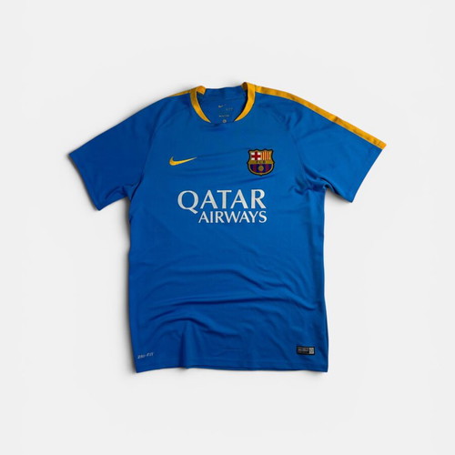 Nike FC Barcelona Vintage Y2K 2017-2018 Training T-shirt blue yellow, like new