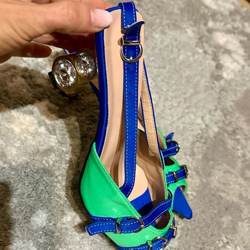 Pumps new size 39 blue and green