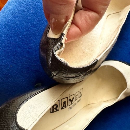Ravel pumps used, black and white leather, size 38