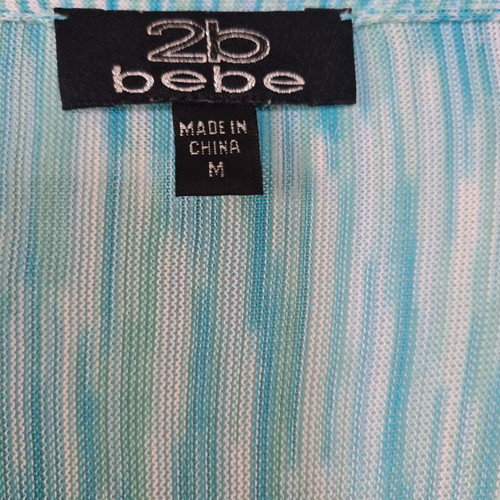 Bebe summer blouse Medium turquoise like new