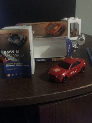 BMW toy car new, powered by salt water, collectible