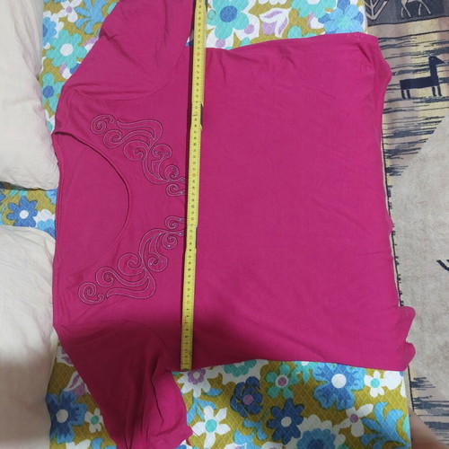 Fuchsia blouse, soft elastic fabric