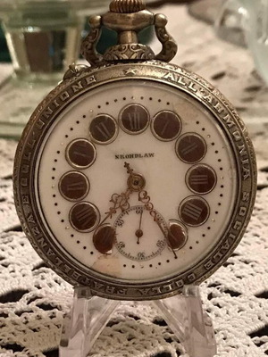 NROHDLAW pocket watch used, historic 1890-1900 with roskopf mechanism