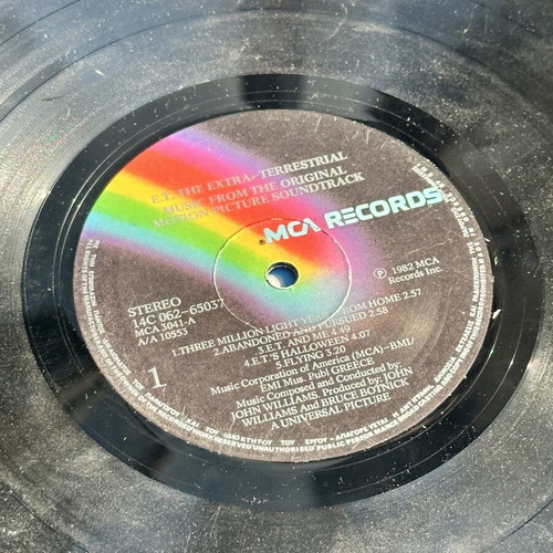E.T. The Extra-Terrestrial Original Soundtrack vinyl used, 1982, John Williams