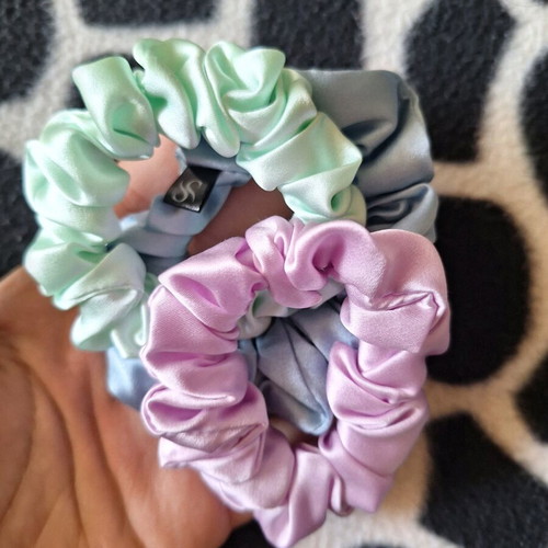 Scrunchie satin new set of 3 pastel colors