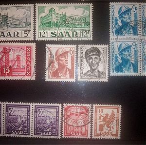 Σααρ σειρές 1950 και 1952 και λοιπά γραμματόσημα