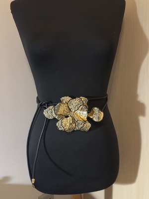 Zara belt new, black with gold buckle, sizes 90 and 95