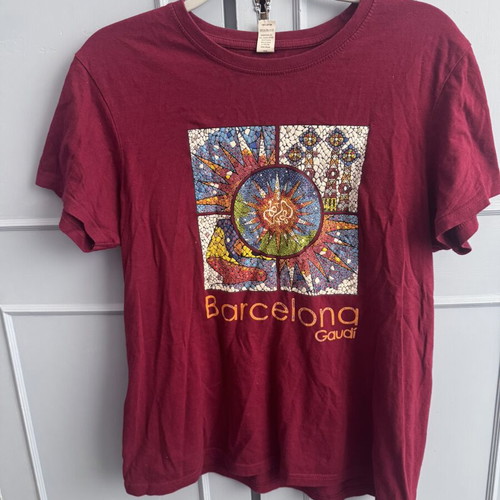 Barcelona T-shirt used, red, size M