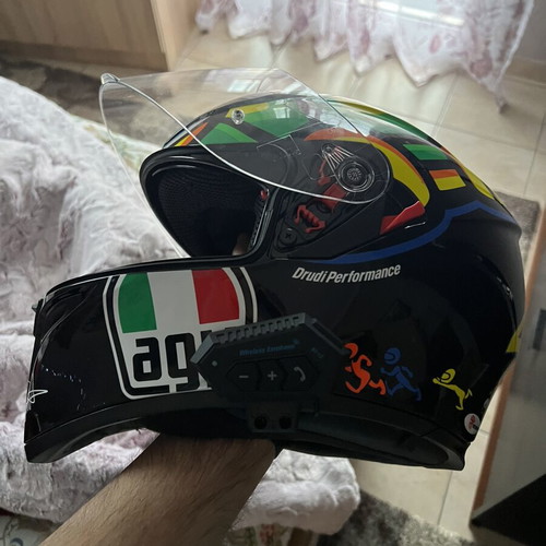AGV K3 helmet like new with clear and tinted visors and intercom