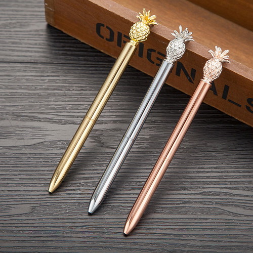 Pineapple Silver pen new, metal ballpoint in silver color