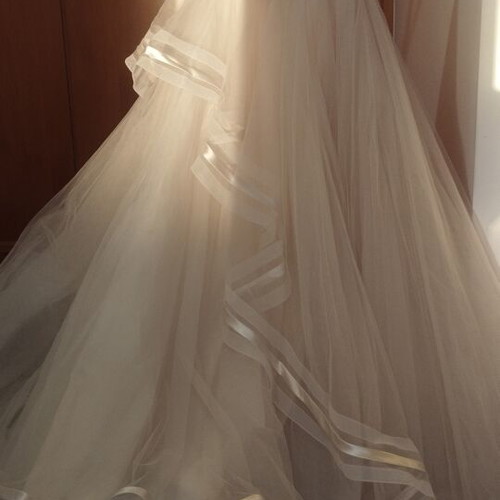 Eddy-K wedding dress new, ivory champagne color, size medium-large