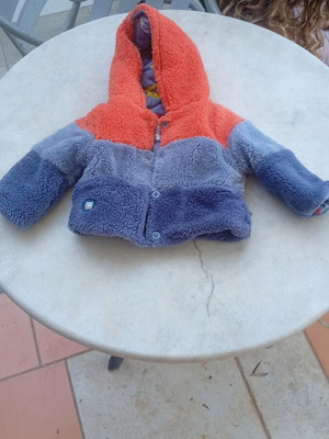 Boboli reversible baby jacket like new, size 9 months, 100% cotton
