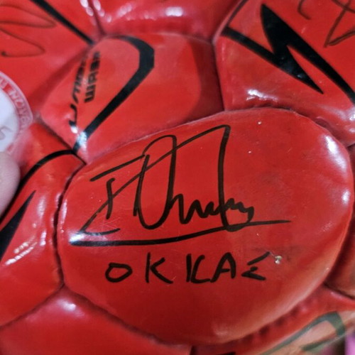 Olympiacos collectible ball with signatures 2005-2008 new